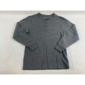 1897 Basics Shirt Men's Size Small Gray Long Sleeve Thermal Premium Fit Henley